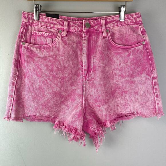 BLANKNYC The Reeve Flamingo High Rise Ribcage Shorts Size 30/10 - Picture 4 of 11